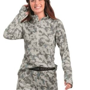 Outdoor Research Women's Alpine‎ Onset Half Zip Pullover in Snow Camo